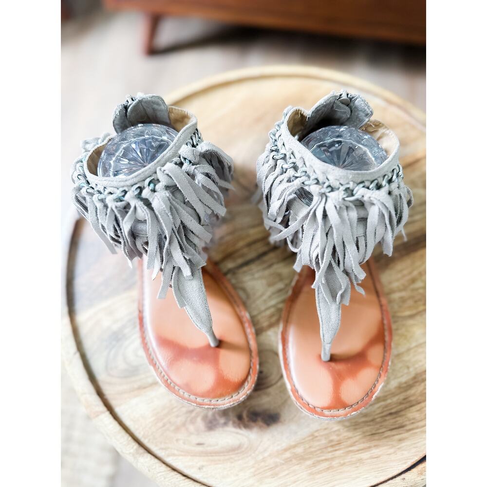 Boho dreamer Wanderlust Fringe Sandals Made for golden Trails + Slow Evenings - Picture 4 of 6